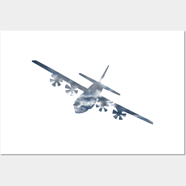 C-130 Dramatic Sky Silhouette Wall Art by DSCarts